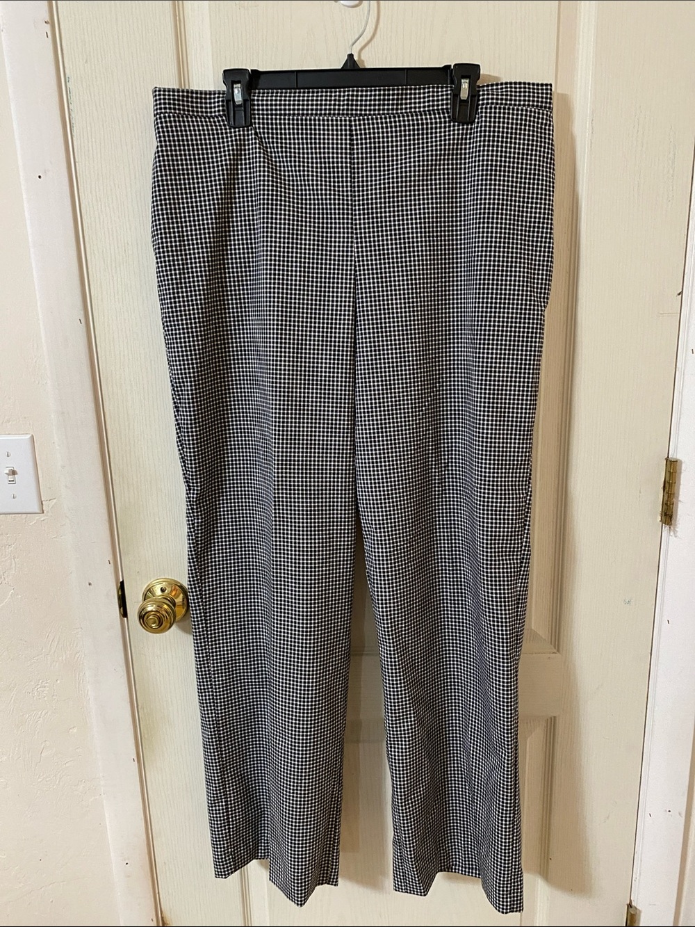 Alfred Dunner Black & White Micro-Houndstooth Dress Pants